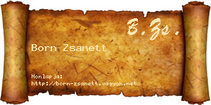 Born Zsanett névjegykártya
